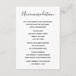 シンプルミニマル黒白結婚書 エンクロージャーカード