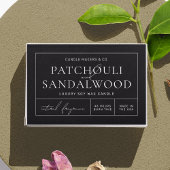 シンプルミニマル黒長方形プロダクトラベル フードラベル