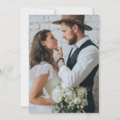 シンプルミニマル2枚の写結婚真 セーブザデート (裏面)