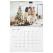 シンプルミニマル2024家族写真パーソナライズされた カレンダー (3月 2026)