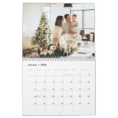 シンプルミニマル2024家族写真パーソナライズされた カレンダー (1月 2026)