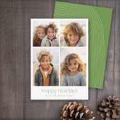 シンプルミニマル4枚の写真 – Zen Arch Green White シーズンカード