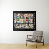 シンプルミニマル45フォトコラージュパーソナライズされた タペストリー (インサイチュ(横))