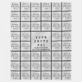 シンプルミニマル45フォトコラージュパーソナライズされた フリースブランケット (正面)