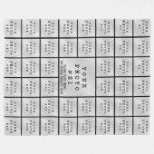 シンプルミニマル45フォトコラージュパーソナライズされた フリースブランケット (正面(横))