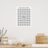 シンプルミニマル45フォトコラージュパーソナライズされた ポスター (キッチン)