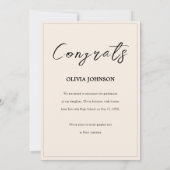 シンプルミニマル6フォトコラージベージュ卒業 案内状 (裏面)