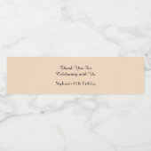 シンプルミニマル60thバースデーパーティーピーチ淡い色のー ペットボトルラベル (シングルラベル)