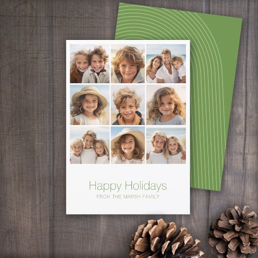 シンプルミニマル9枚の写真 – Zen Arch Green White シーズンカード