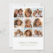 シンプルミニマル9枚の写真 – Zen Arch Green White シーズンカード (正面)