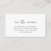 シンプルミニマル |の結婚詳細 エンクロージャーカード (正面)