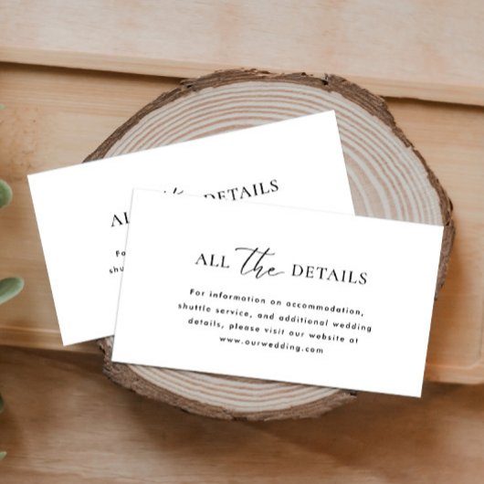 シンプルミニマル |の結婚詳細 エンクロージャーカード