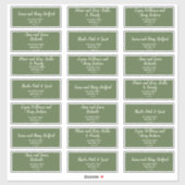 シンプルミニマル|ダークセージゲスト住所 シール (シート)