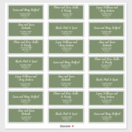 シンプルミニマル|ダークセージゲスト住所 シール