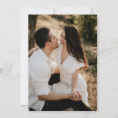 シンプルミニマル|ダークセージフォーマル写真結婚の 招待状 (裏面)