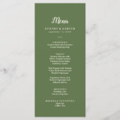 シンプルミニマル|ダーク結婚セージのディナー メニュー (正面)