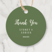 シンプルミニマル|ダーク結婚セージ フェイバータグ (正面)