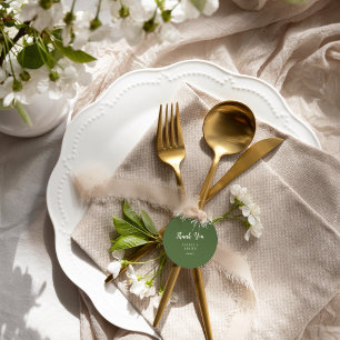 シンプルミニマル ダーク結婚セージ フェイバータグ