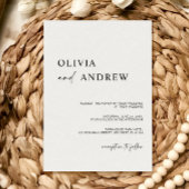 シンプルミニマル&モダン |結婚式招待状 招待状