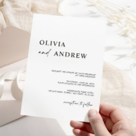 シンプルミニマル&モダン |結婚式招待状 招待状