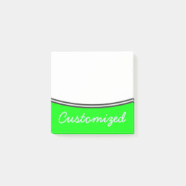 、シンプルミニマル、ライムの背景 + ラベンダーの名前 ポストイット