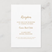 シンプルミニマル|金ゴールド披露宴 エンクロージャーカード (正面)