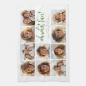 シンプルミニマル- 10フォトグリッド – Oh Whatおもしろい キッチンタオル (縦)