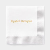 シンプルミニマル#4名のみ 箔ナプキン (正面)