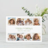 シンプルミニマル- 8枚の写真 – Zen Arch Green White シーズンカード (スタンド正面)