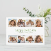 シンプルミニマル- 8枚の写真 – Zen Arch Green White シーズンカード (スタンド正面)