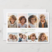 シンプルミニマル- 8枚の写真 – Zen Arch Green White シーズンカード (正面)