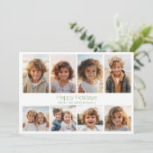 シンプルミニマル- 8枚の写真 – Zen Arch Green White シーズンカード (スタンド正面)