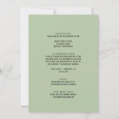 シンプルミニマル|Sage Front and Back 結婚's 招待状 (裏面)