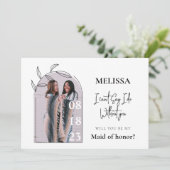 シンプルミニマルBridesmaid提案カード 招待状 (スタンド正面)