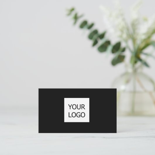 シンプルミニマルBUSIロゴの追加カスタム文字 コーリングカード (スタンド正面)