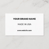 シンプルミニマルBUSIロゴの追加カスタム文字 コーリングカード (裏面)