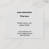 シンプルミニマルBUSIロゴの追加カスタム文字 コーリングカード (裏面)