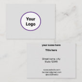 シンプルミニマルBUSIロゴの追加カスタム文字 コーリングカード (正面/裏面)