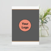 シンプルミニマルBUSIロゴの追加カスタム文字 サンキューカード (スタンド正面)