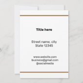 シンプルミニマルBUSIロゴの追加カスタム文字 サンキューカード (裏面)