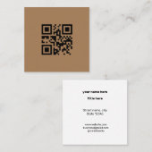 シンプルミニマルBUSIロゴの追加カスタム文字 スクエア名刺 (正面/裏面)