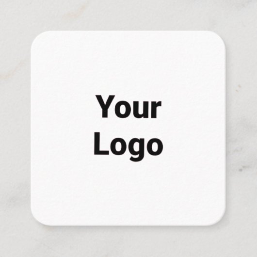 シンプルミニマルBUSIロゴの追加カスタム文字 スクエア名刺 (正面)