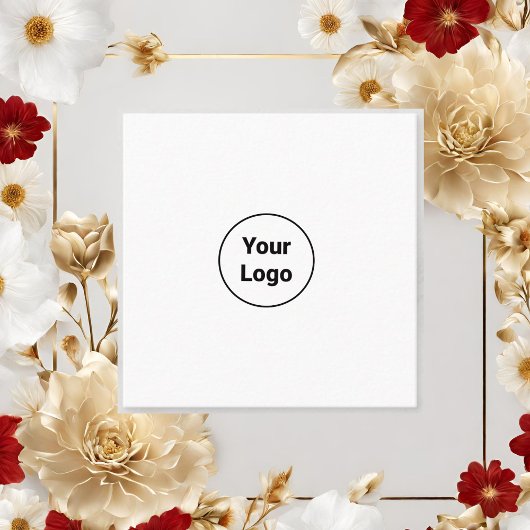 シンプルミニマルBUSIロゴの追加カスタム文字 スクエア名刺