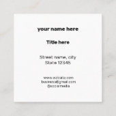 シンプルミニマルBUSIロゴの追加カスタム文字 スクエア名刺 (裏面)