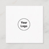 シンプルミニマルBUSIロゴの追加カスタム文字 スクエア名刺 (正面)