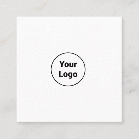 シンプルミニマルBUSIロゴの追加カスタム文字 スクエア名刺 (正面)