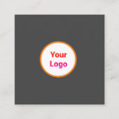 シンプルミニマルBUSIロゴの追加カスタム文字 スクエア名刺 (正面)