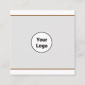 シンプルミニマルBUSIロゴの追加カスタム文字 スクエア名刺 (正面)