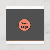 シンプルミニマルBUSIロゴの追加カスタム文字 スクエア名刺 (正面)