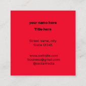 シンプルミニマルBUSIロゴの追加カスタム文字 スクエア名刺 (裏面)